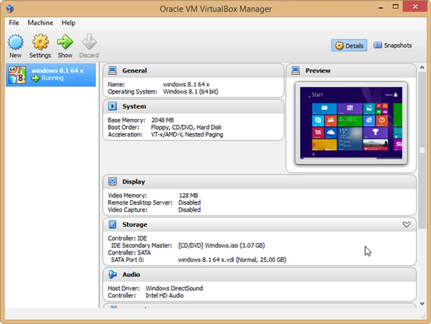 VirtualBox screenshot