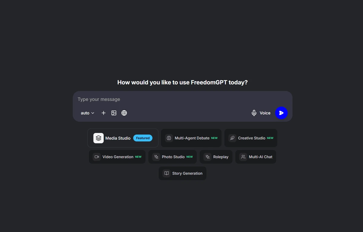 FreedomGPT screenshot