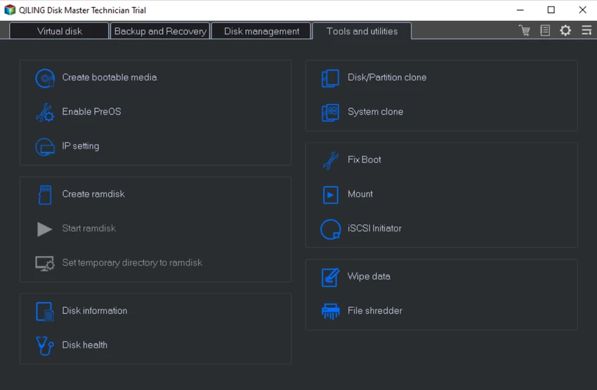 QILING Disk Master Technician screenshot