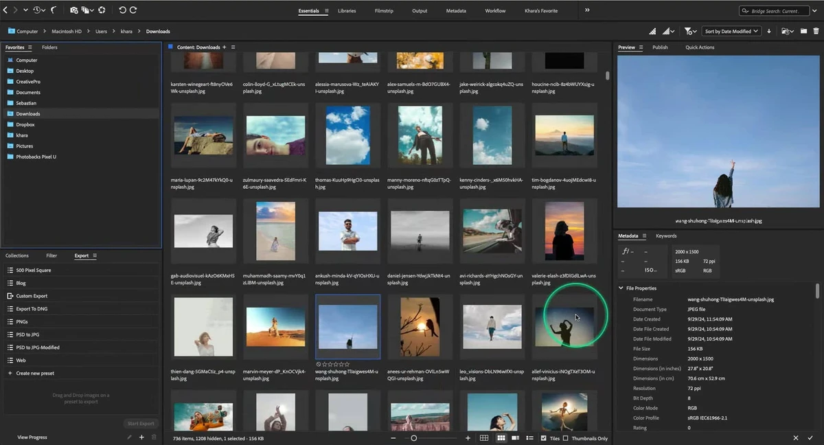 Adobe Bridge screenshot
