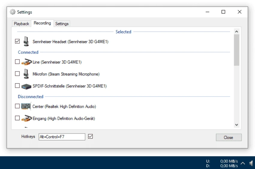 SoundSwitch screenshot