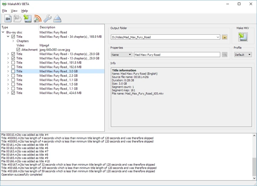 MakeMKV screenshot