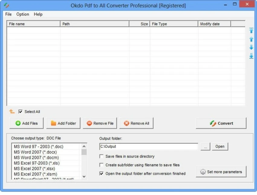 Okdo Pdf to All Converter Professional screenshot