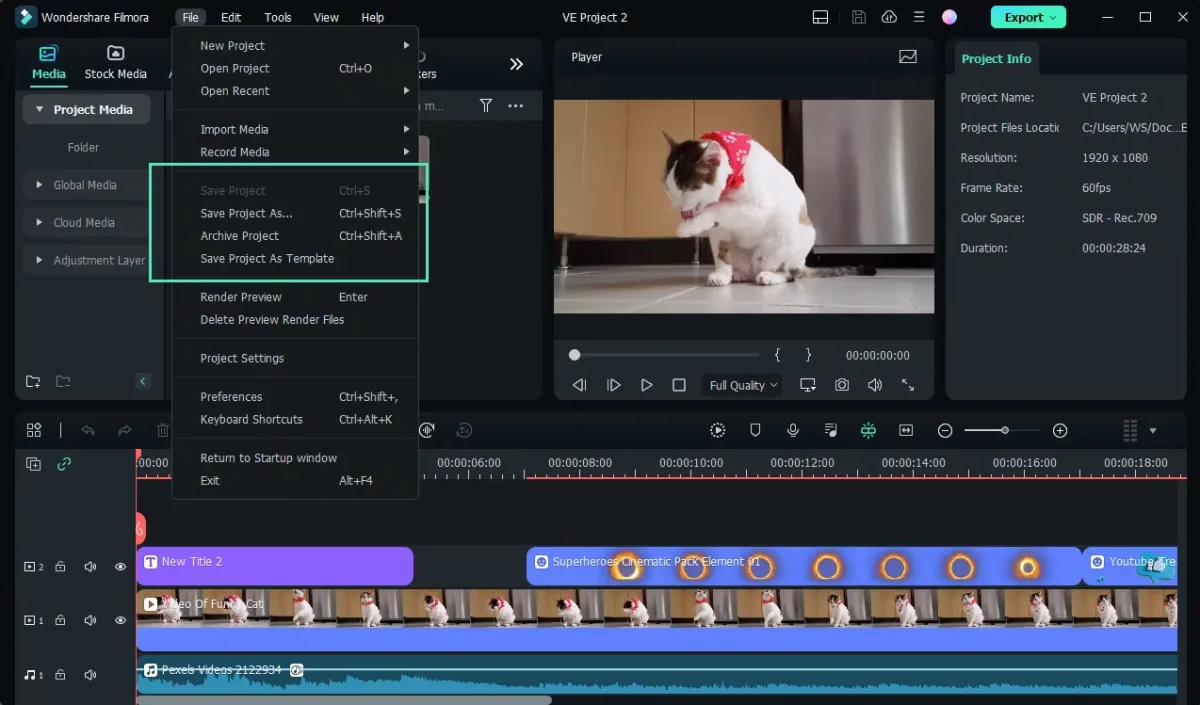 Wondershare Filmora screenshot