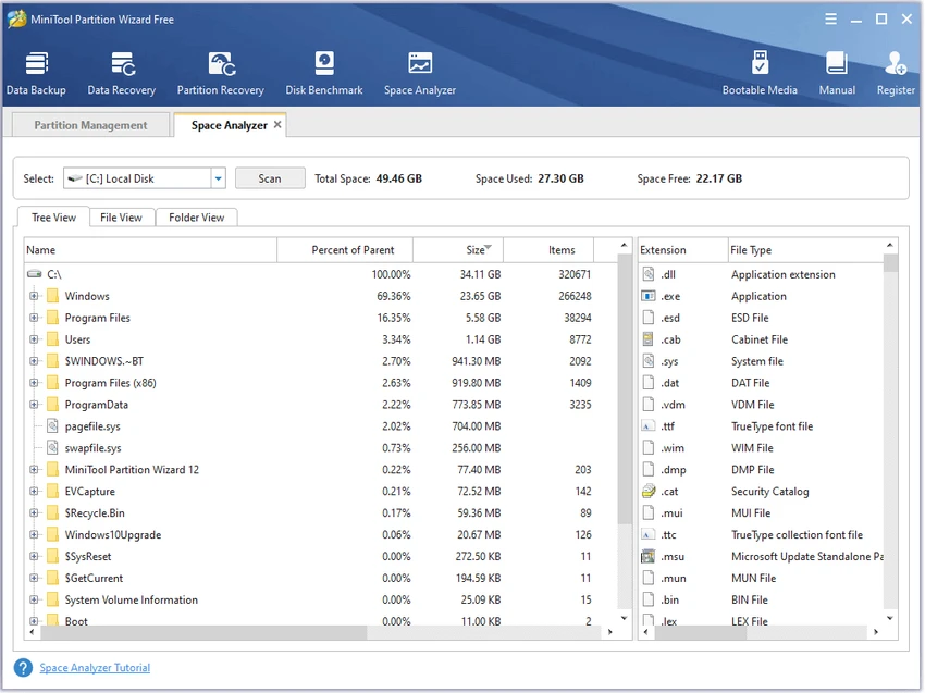 MiniTool Partition Wizard screenshot