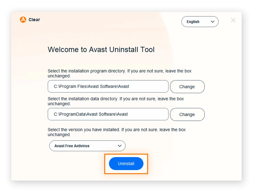 Avast Clear screenshot