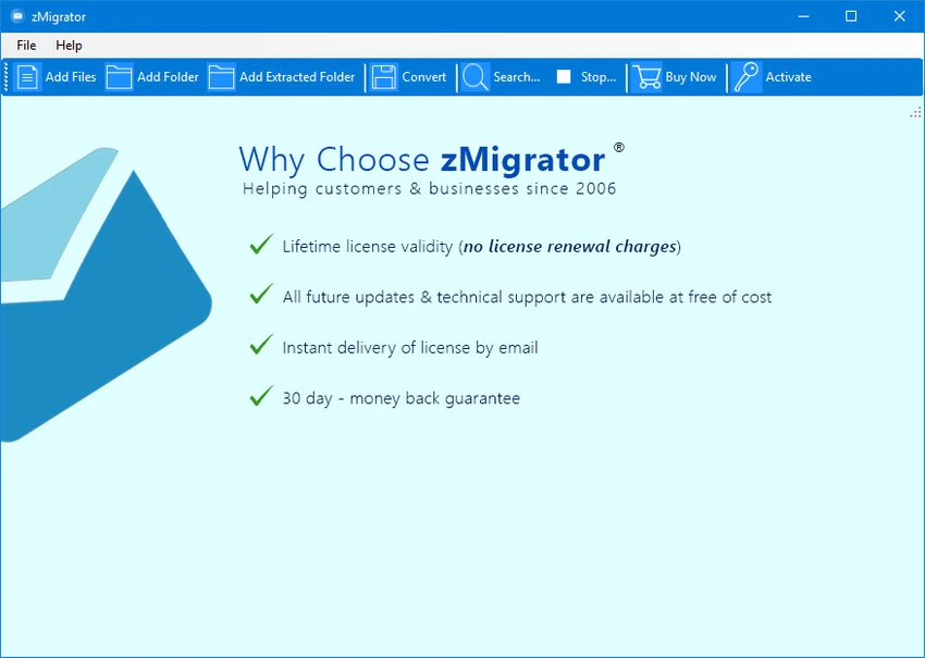 RecoveryTools zMigrator screenshot