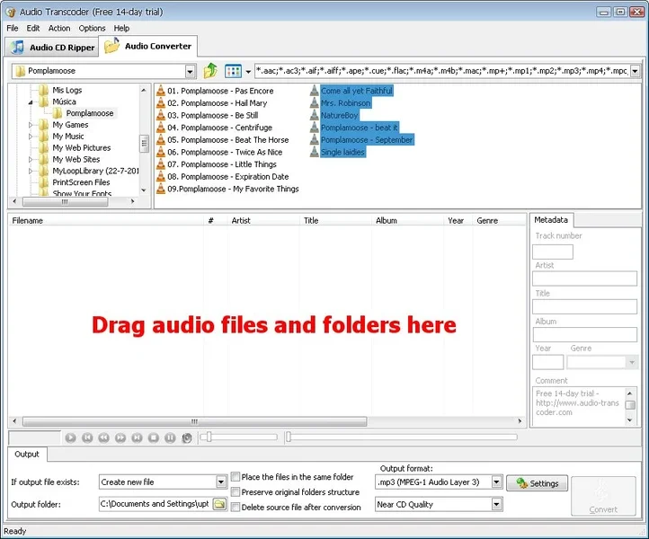 Audio Transcoder screenshot