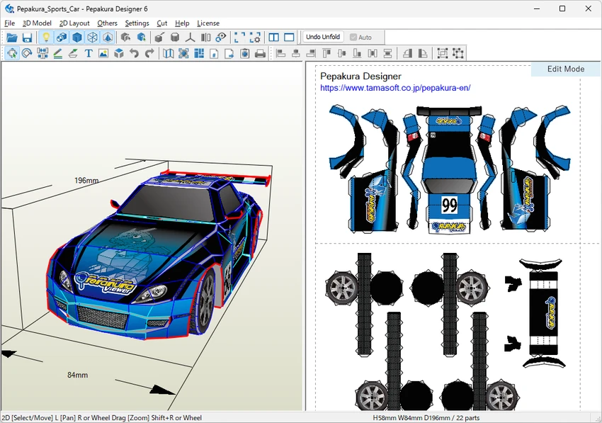 Pepakura Designer screenshot
