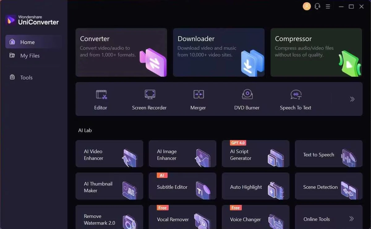 Wondershare UniConverter screenshot