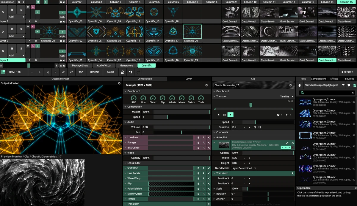 Resolume Arena screenshot