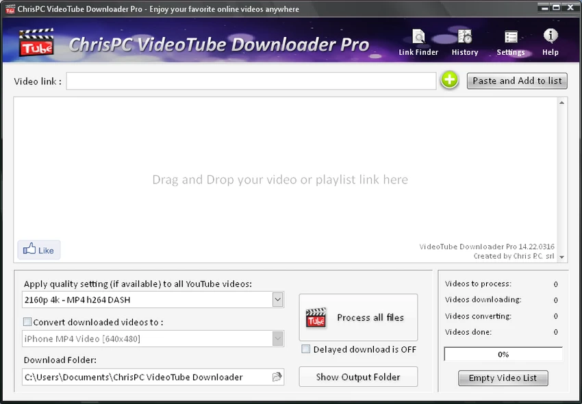 ChrisPC Free VideoTube Downloader screenshot