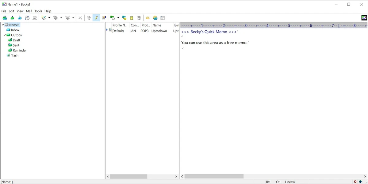 Becky! Internet Mail screenshot
