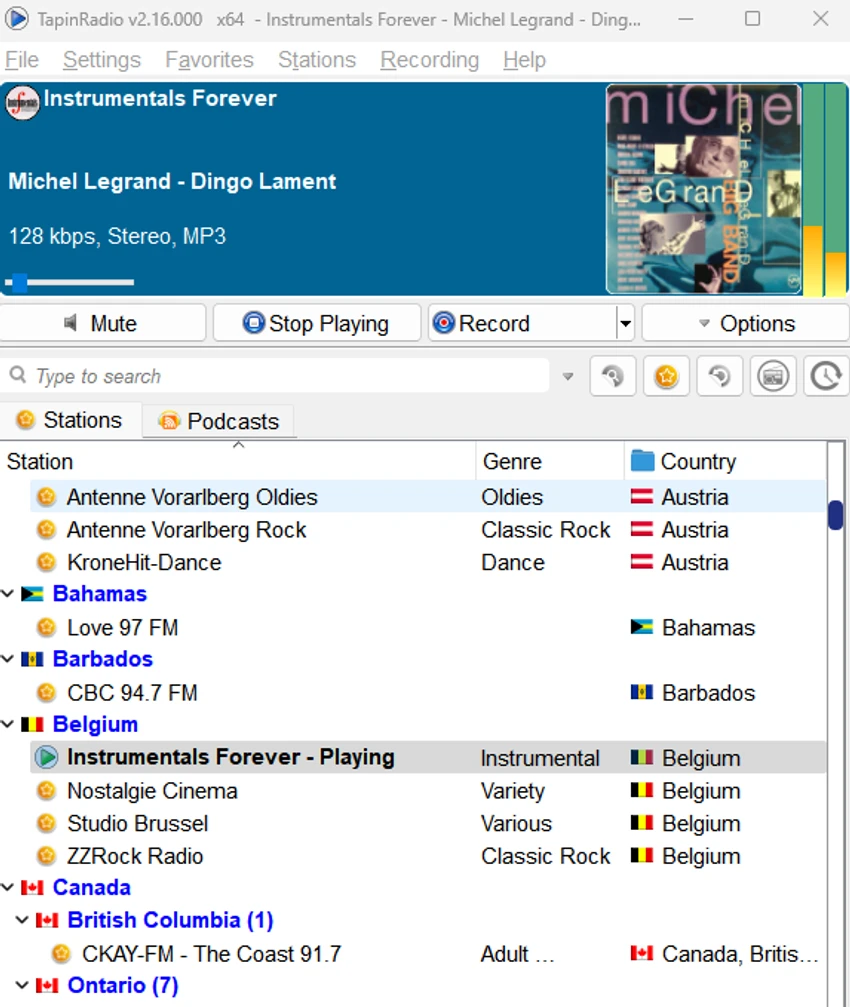 TapinRadio screenshot