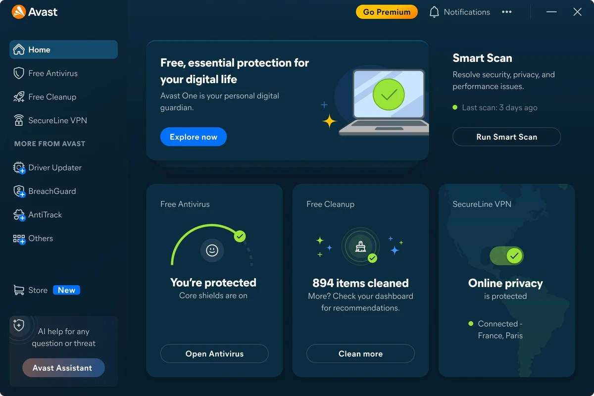 Avast Free Antivirus screenshot