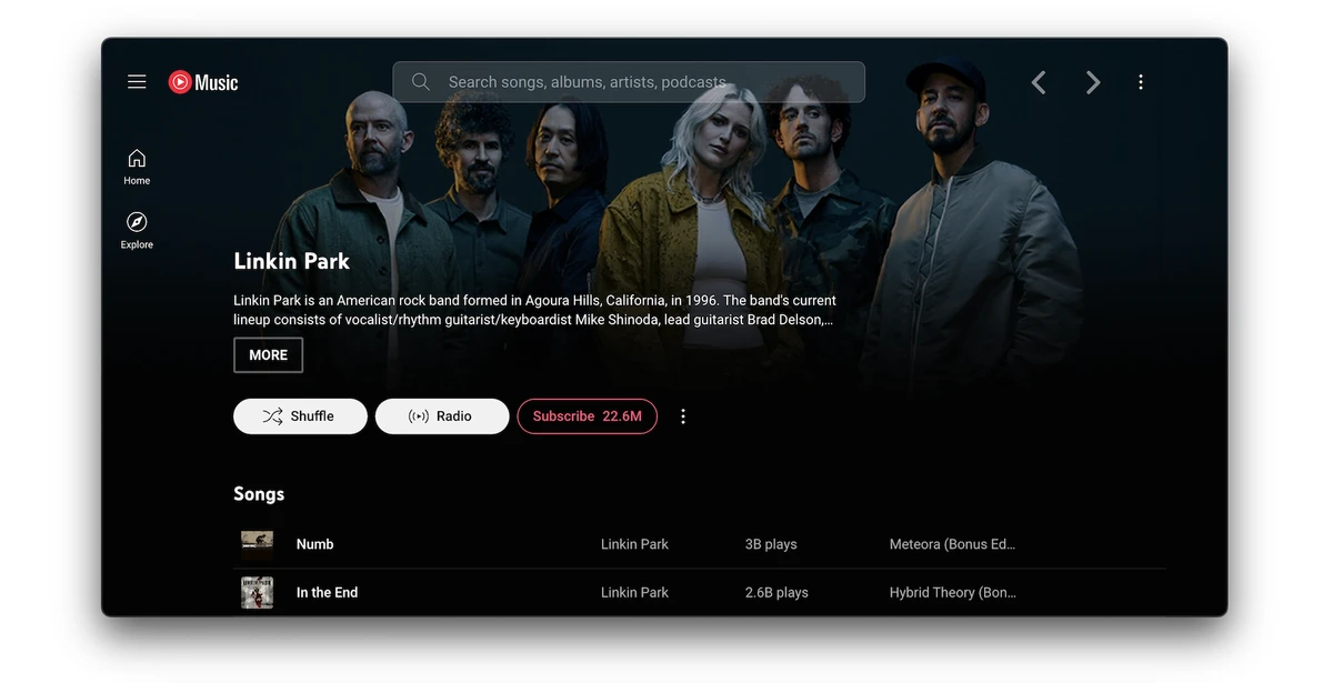 YouTube Music (Desktop App) screenshot