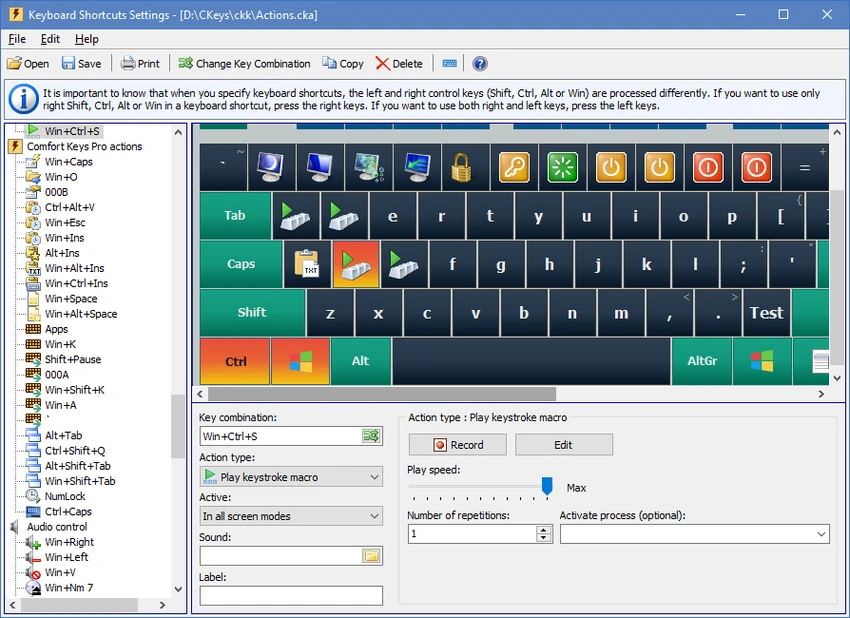 Comfort Keys Pro screenshot