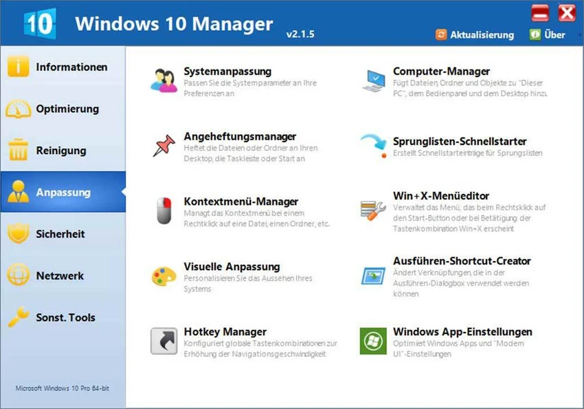 Yamicsoft Windows Manager screenshot