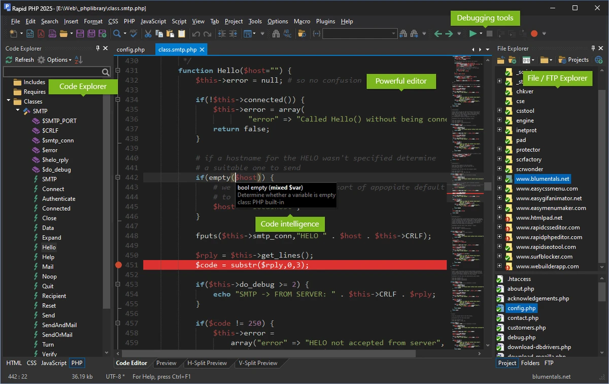 Rapid PHP screenshot