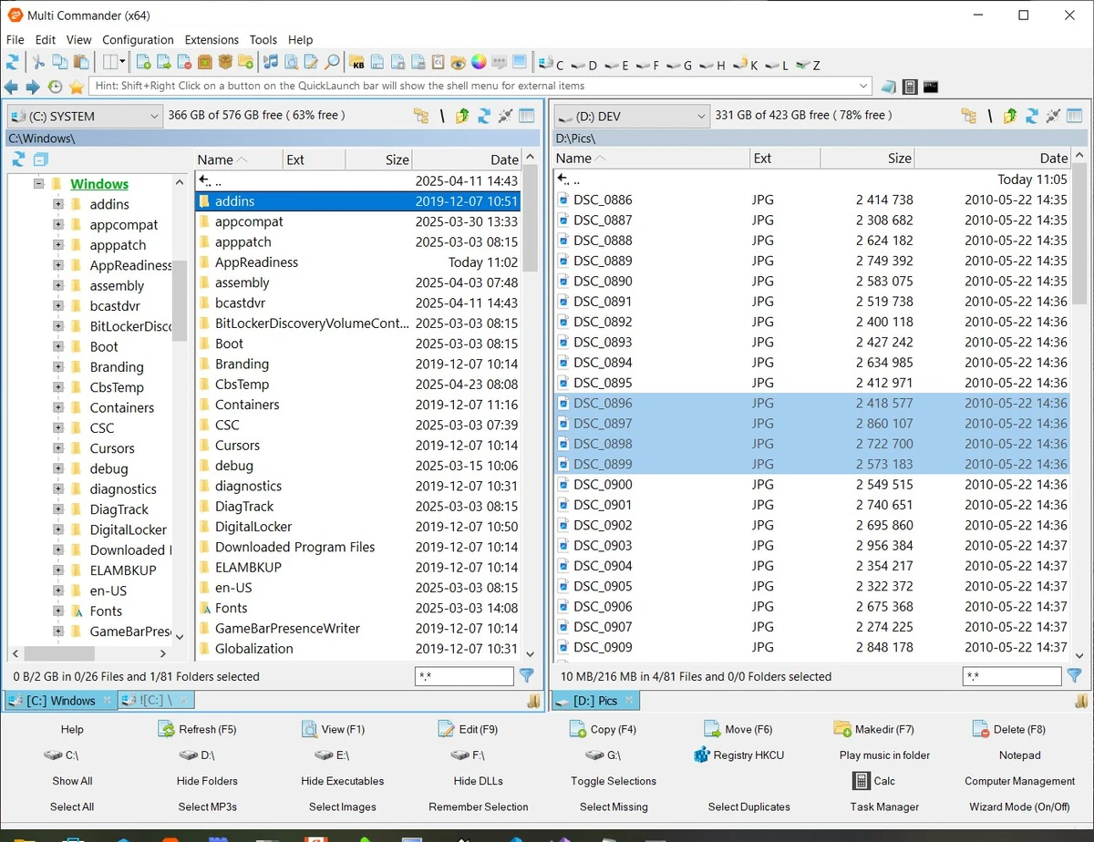 Multi Commander screenshot