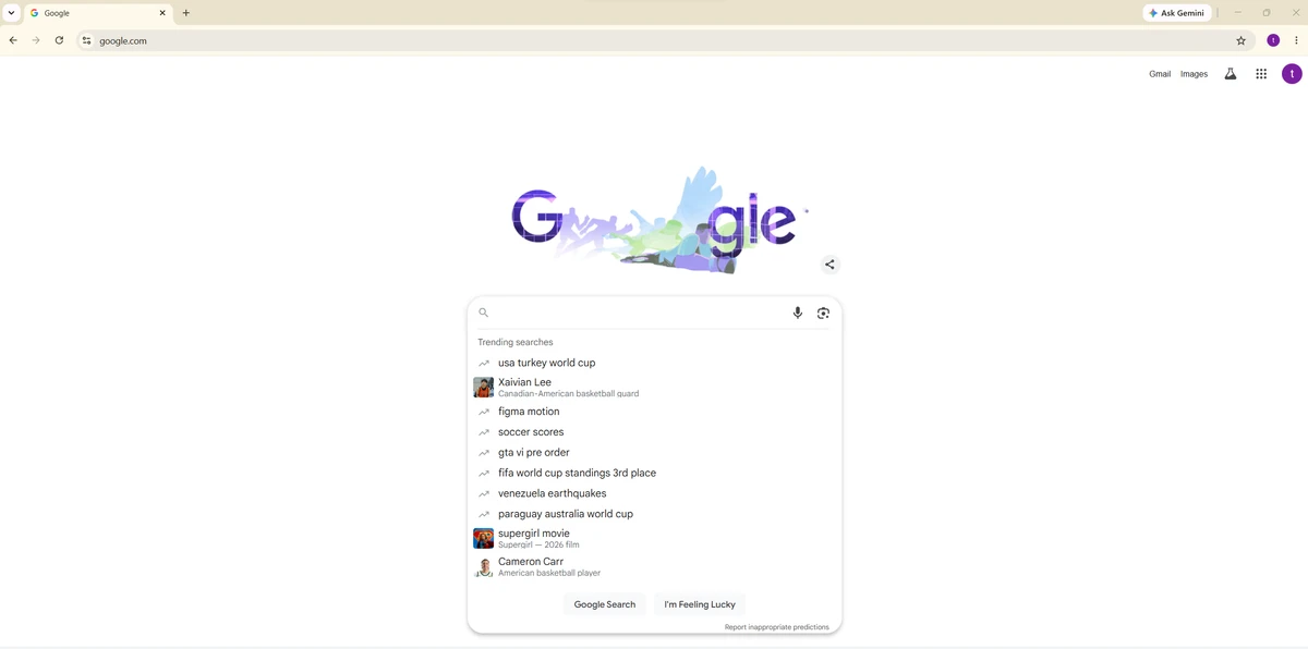 Google Chrome screenshot