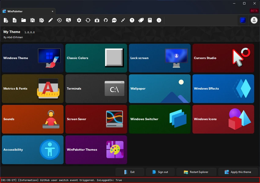 WinPaletter screenshot