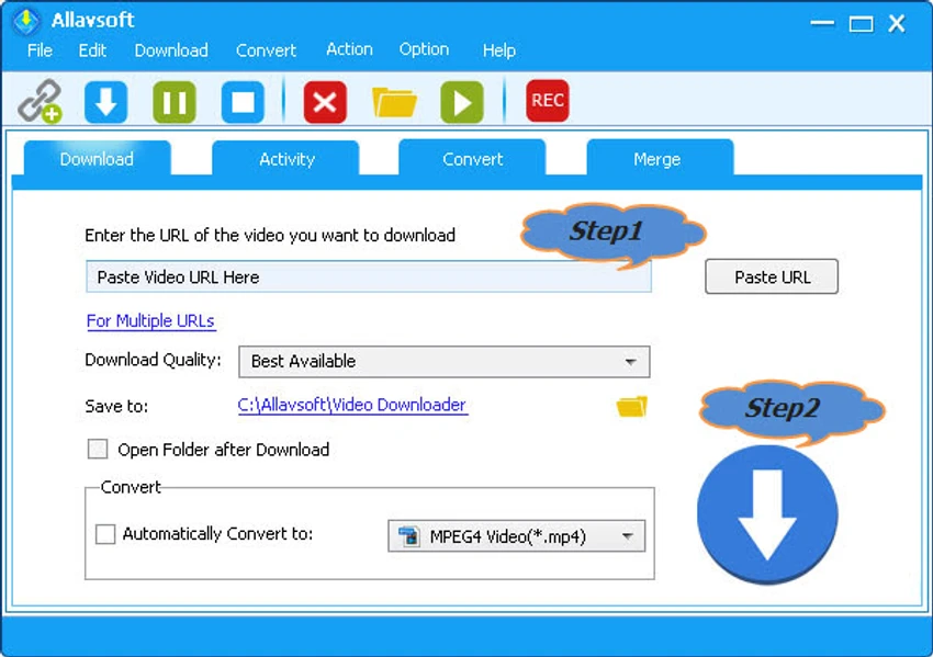 Allavsoft screenshot