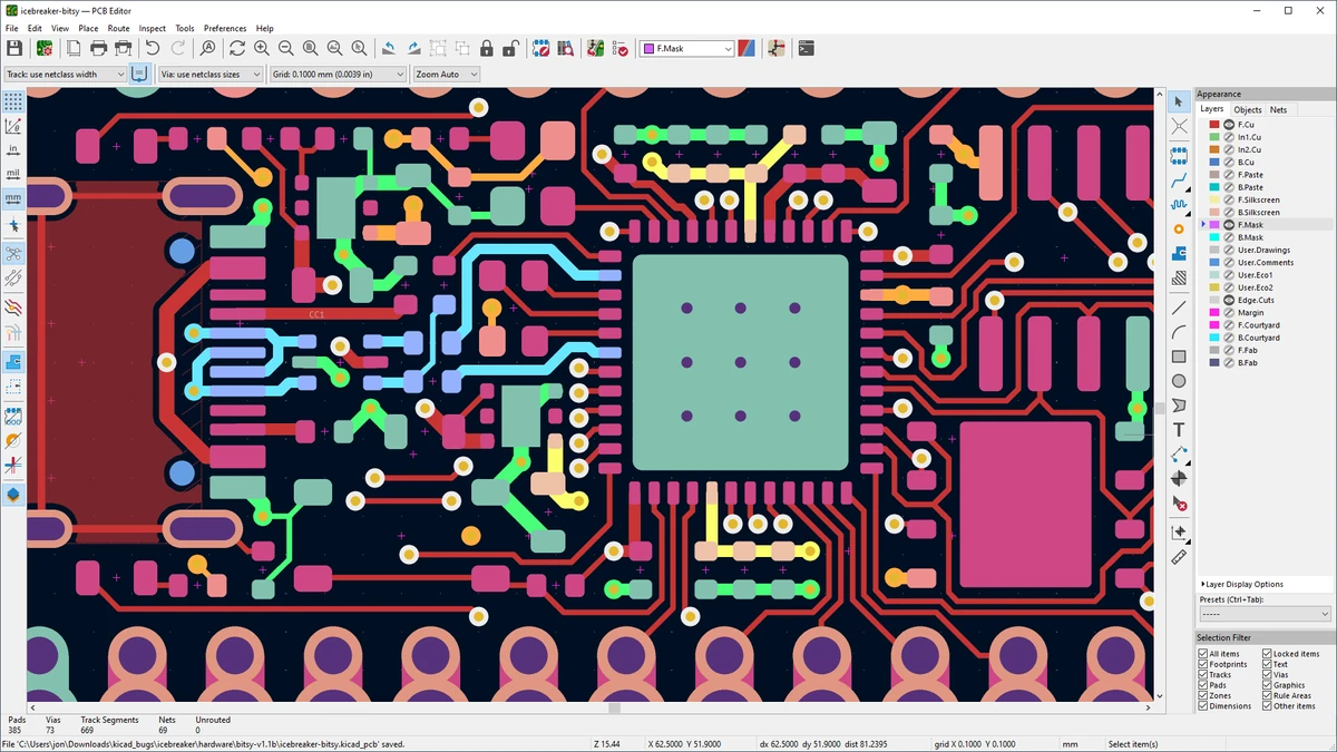KiCad screenshot