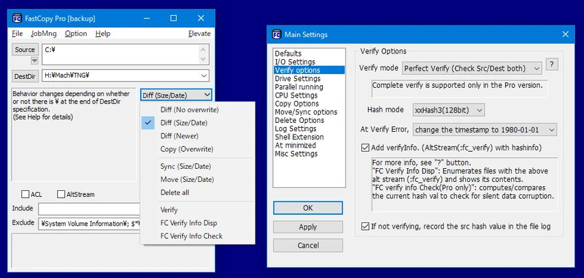 FastCopy screenshot