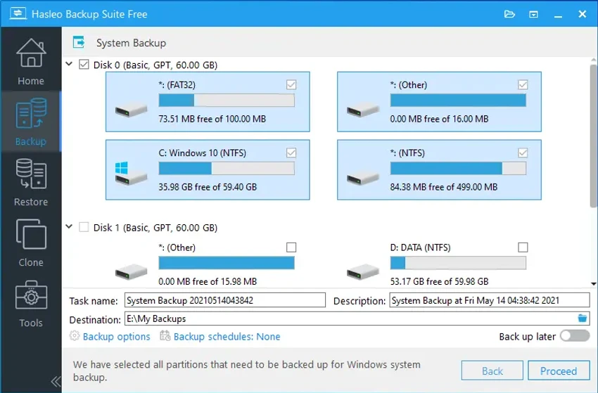 Hasleo Backup Suite screenshot