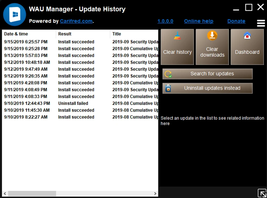 WAU Manager screenshot
