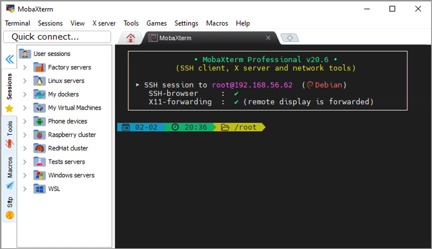 MobaXterm screenshot
