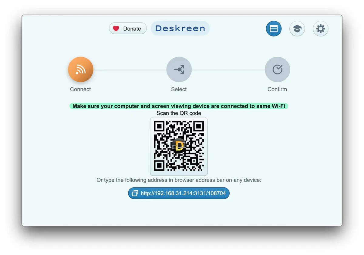Deskreen screenshot