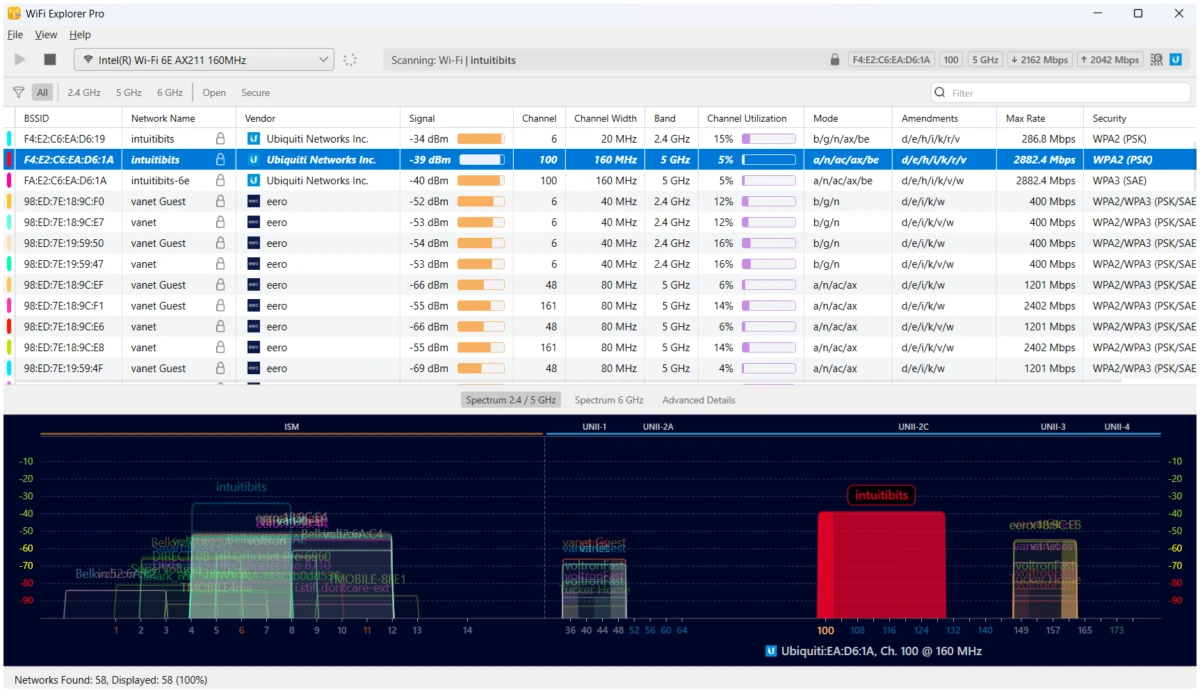 WiFi Explorer Pro screenshot