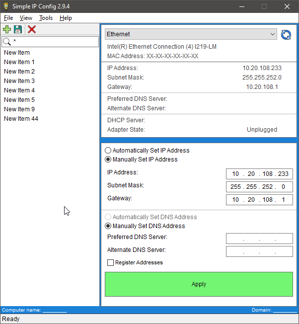 Simple IP Config screenshot