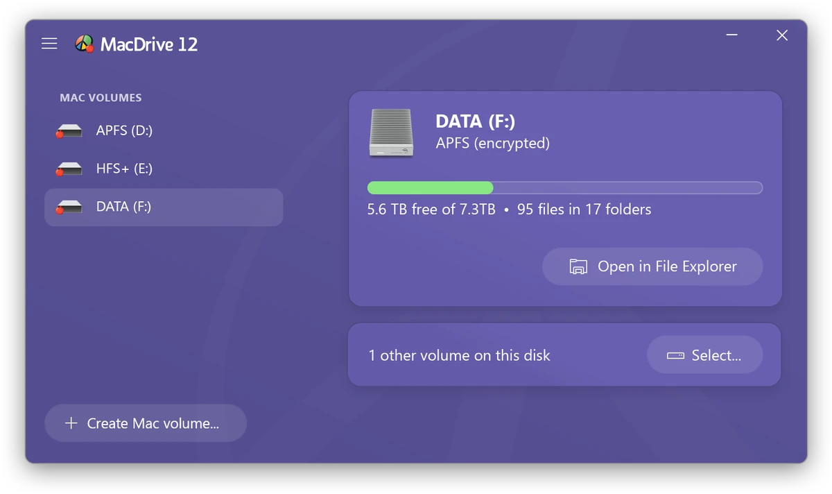 MacDrive screenshot