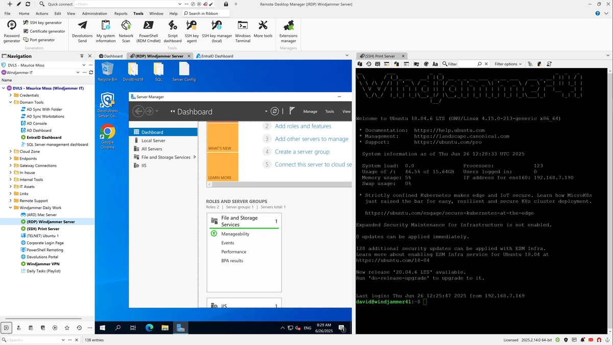 Remote Desktop Manager screenshot