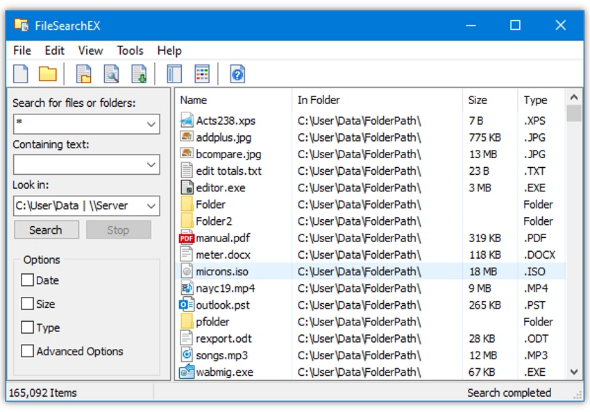 FileSearchEX screenshot