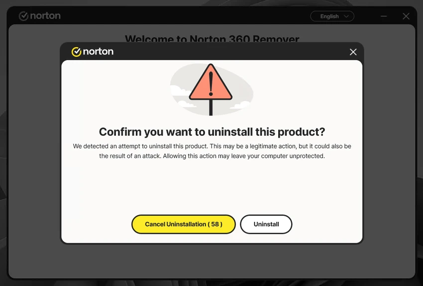 Norton 360 Remover screenshot