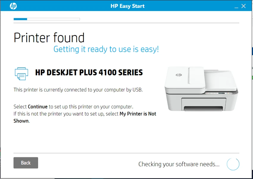 HP Easy Start screenshot