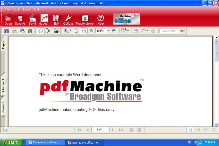 pdfMachine screenshot