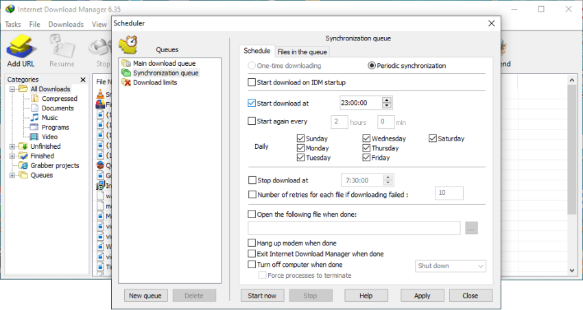 Internet Download Manager (IDM) screenshot