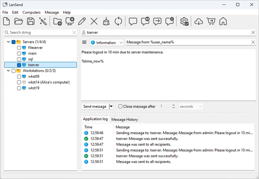 LanSend screenshot