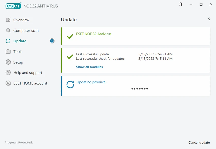 NOD32 Antivirus screenshot