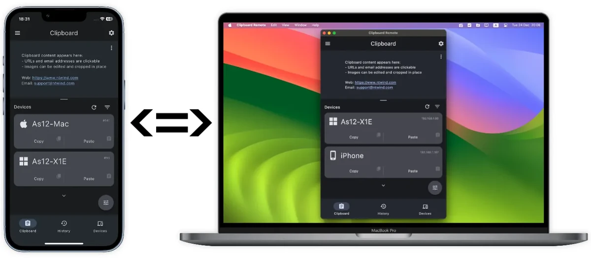 Clipboard Remote screenshot