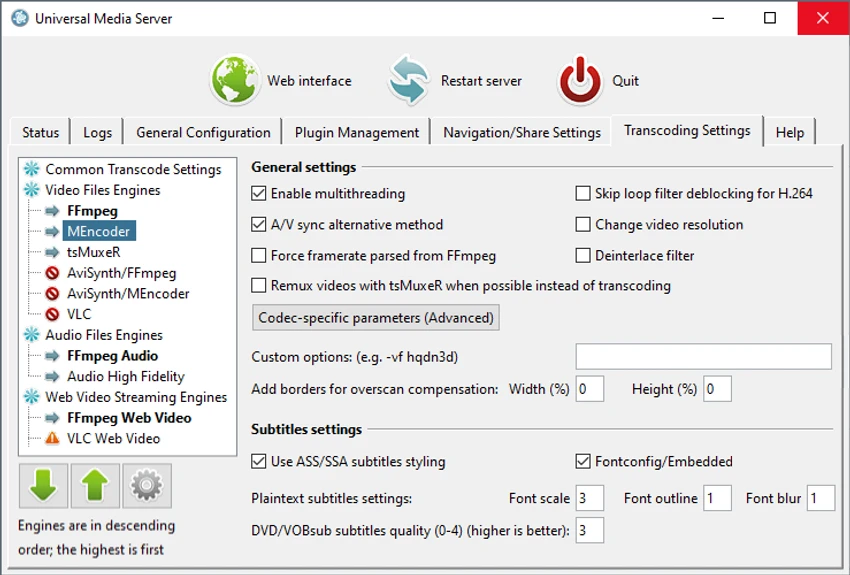 Universal Media Server screenshot
