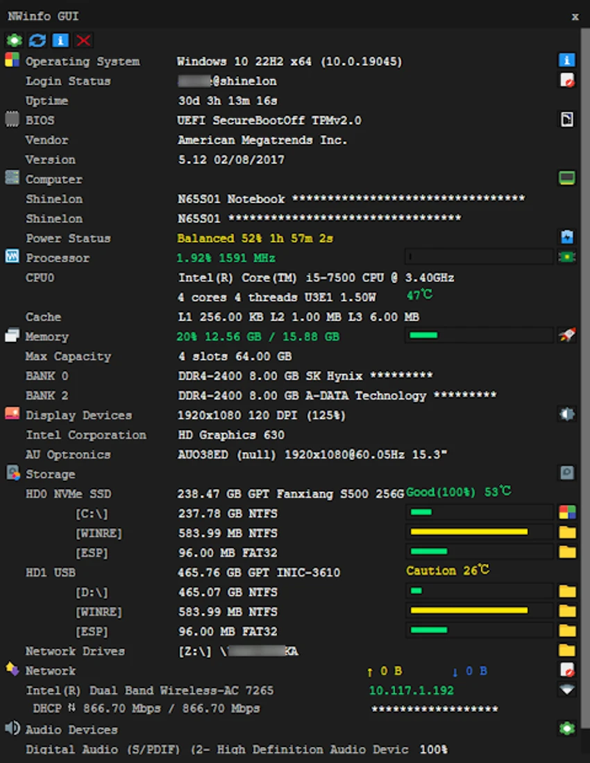 NWinfo screenshot