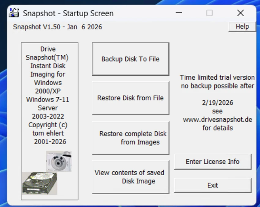 Drive SnapShot screenshot