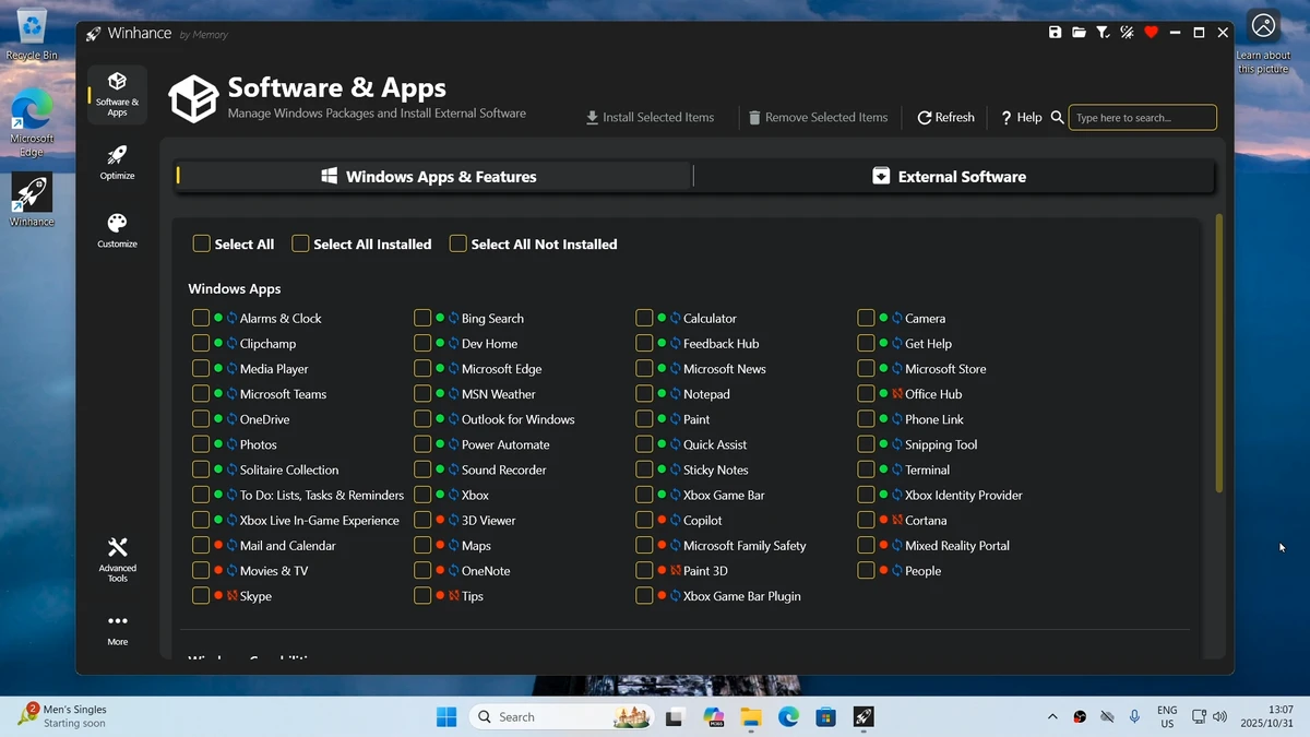 Winhance screenshot