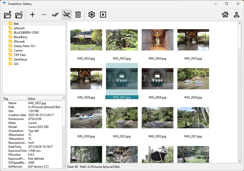 TweakNow Gallery screenshot